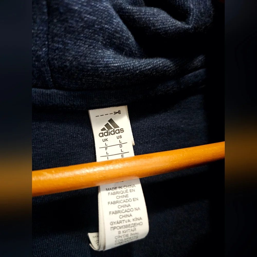 Men's adidas Id Stadium Fz Knit Gray Jacket DU1136 Hoodie Blue Nwot